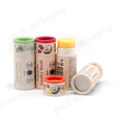 China 100% Recyclable Eco-friendly Plastic Freestanding Lip Balm Cardboard Packaging Containers With Push Design for sale