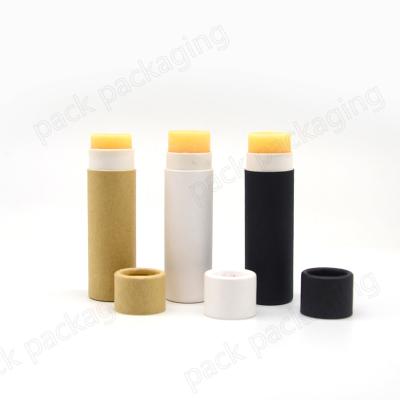 China Recyclable Hot Selling Lip Balm Container Packaging Plastic Free Push Paper Tube for sale