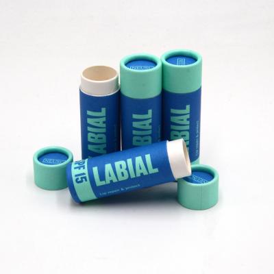 China Recyclable Biodegradable Lip Balm Lip Gloss Lift Up Paper Tube for sale