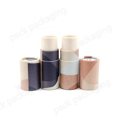 China Recyclable Eco - Friendly White Cardboard Deodorant Packaging / Lip Balm Container Twist Up Paper Tube for sale