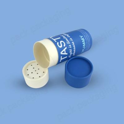 China Eco Friendly Shaker Cardboard Container Paper Tube Packaging Custom Design Recyclable Biodegradable Loose Powder Packaging for sale