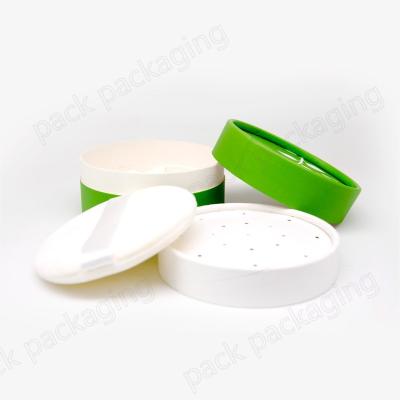 China 100% Recyclable Recyclable Body Powder Cardboard Containers Dry Shampoo Powder Packaging Custom Printing Paper Tube With Puff Screen for sale