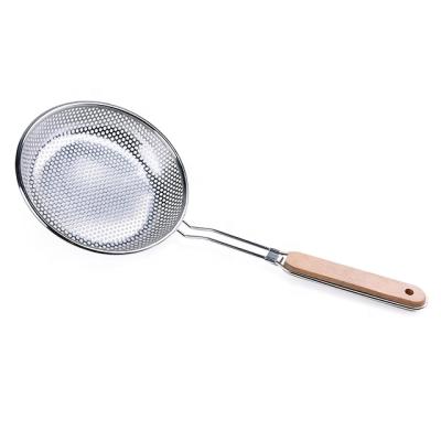 China Sustainable Kitchen Utensil Set Stainless Steel Dumpling Noodle Strainer Kitchen Skimmer Noodle Skimmer for sale