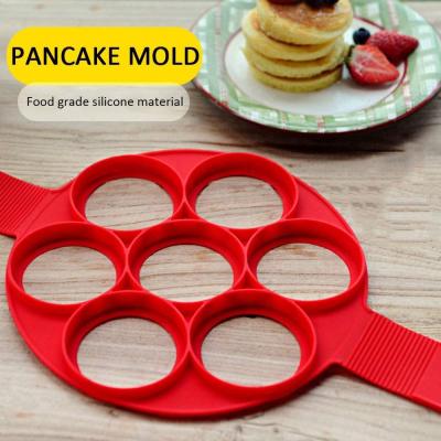 China Viable Reusable Pancake Fried Egg Ring Mold Food Grade Silicone Omelette Mold Silicone Omelet Mold for sale