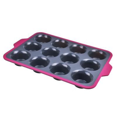 China Square Mold Set Non-stick Pan Silicone Baking Cake Tray Viable Professional Non-stick Molds Cake Tray for sale