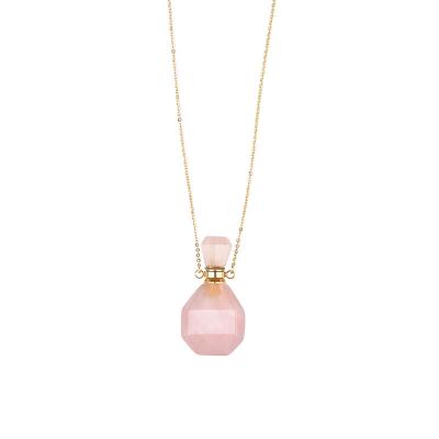 China CLASSIC Special Healing Gift Necklace, Unique Crystal Rose Quartz Agate Gemstone Pendants For Necklace for sale