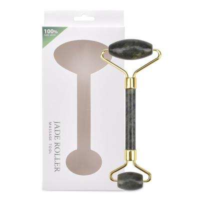 China Hot Sale High Quality Natural Hand Held Jade Facial Roller Set Factory Sale Ice Stone Roller With Box for sale