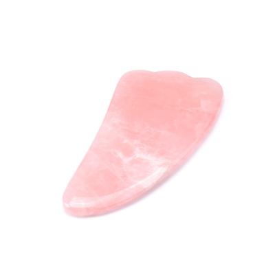 China Face and body massager OEM high quality quartz rose natural crystal stone guasha for sale