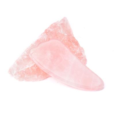 China Body factory price hand held pink rose natural quartz face massager gua sha jade tool for sale