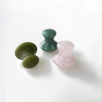 China Natural Body Jade Aventurine Rose Quartz Crystal Mushroom Massage Stone Face Massager for sale