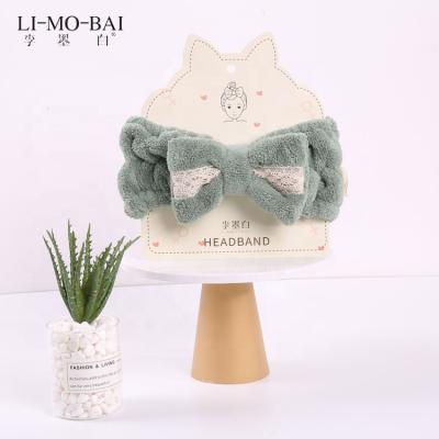 China Soft Headbands Coral Fleece Hair Accessories Women Hair Band Fashion Wash Face Headband Girls Headwear for sale