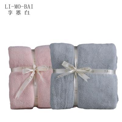 China China Factory Custom Coral Velvet Soft Luxury Face 100% Wholesale Full Stocked QUICK DRY Bath Towels For Home for sale