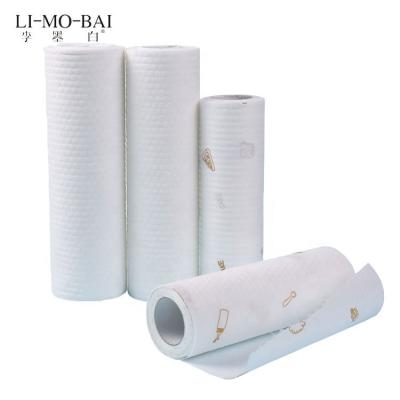 China Dry And Wet Lazy Rag Kitchen Paper Viable Towel Roll Dual Use Cleaning Cloth for sale