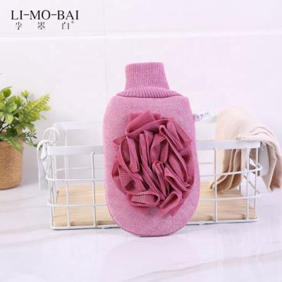 China Sustainable Bath Sponge Mesh Shower Scrubbers Figure Bath Flower Gloves for sale