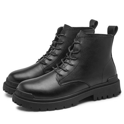 China Waterproof explosive British ankle boots style locomotive leather men's shoes for sale