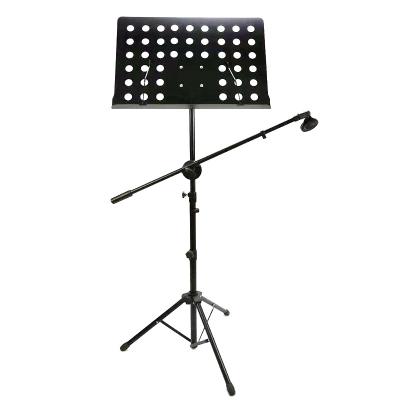 China Portable Adjustable Phone Stand Sheet Microphone Holder Adjustable Music Stand With Mic For Sheet Music for sale