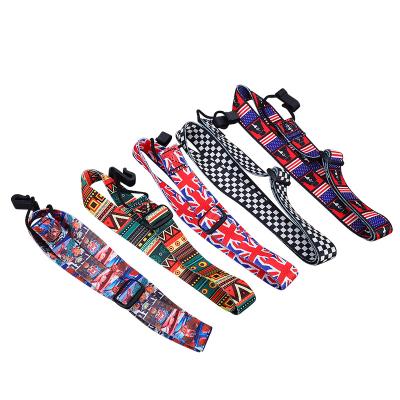 China Wholesale custom Folk-custom adjustable folk jacquard jacquard guitar strap small polyester ukulele hook strap for sale