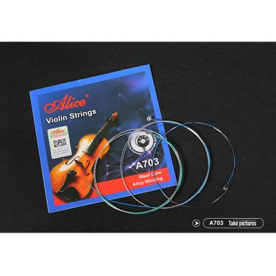 China OEM Professional Cordas Service Violino Cuerdas 4/4 Alice Violin Strings For Violin for sale