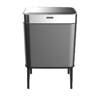 China 2022 NEW Wholesale Automatic Large Square Business Kitchen 60L Desktop Sensor Electronic Trash Can for sale