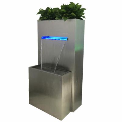 China Easy Installment Stainless Steel Waterfall Waterfall Fountain for Garden Decoration for sale