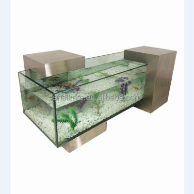 China Viable Glass Aquarium Fish Tank Table Home Aquarium Coffee Table for sale