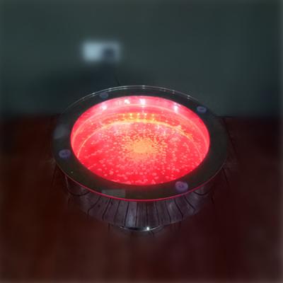 China Modern Factory Directly Spun Small Coffee Table Water Bubble With Led Light Bar Table for sale