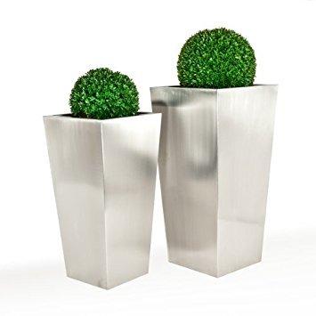 China Eco - Friendly Decoration Metal Stainless Steel Pots Indoor Planter for sale