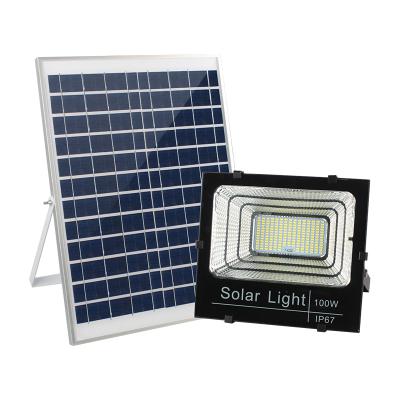 China Shenzhen IP65 10watt 50watt 100w Garden ROAD Theme Park Residential Waterproof Outdoor Solar Power Reflector Flood Garden Led Solar Light for sale