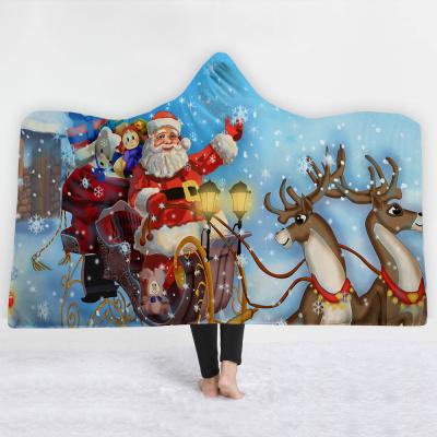 China Wholesale New Design Wearable Hoodie Blanket Cheap Christmas Baby Blanket for sale