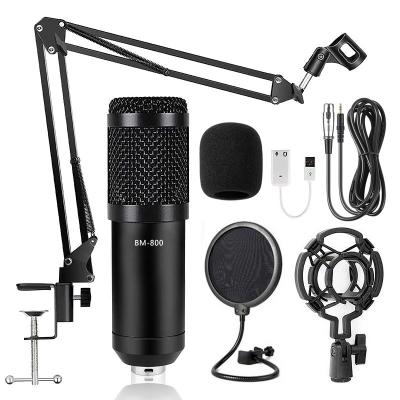 China Professional Cable USB Microphone USB Recording Studio Condenser Mounted Microphone Stand Mic Microfono Desktop PC Microphone with Stand Arm for sale