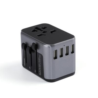 China Universal 4 USB Ports Travel Adapter Plug Charging Sockets With UK US AUS European Travel Plug for sale