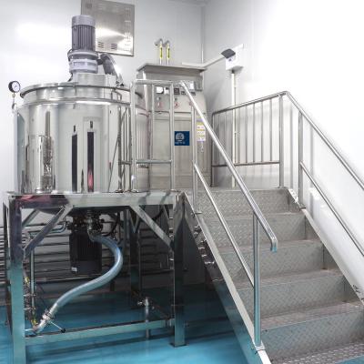 China Cosmetic Industry Liquid Homogenizer Mixer With Three Layer Stainless Steel Pot Body for sale