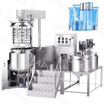 China Button Control 300L Cosmetic Emulsifier Mixer Vacuum Homogenizer Cream Mixer for sale