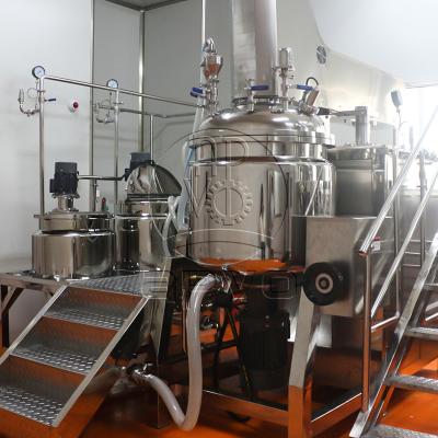 China Toothpaste Production Vacuum Emulsifying Machine Shampoo Homogenizer 300L-3000L for sale