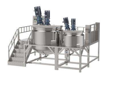 China Liquid Blending Vacuum Emulsifier Mixer With Hydraulic Lifting Lid for sale