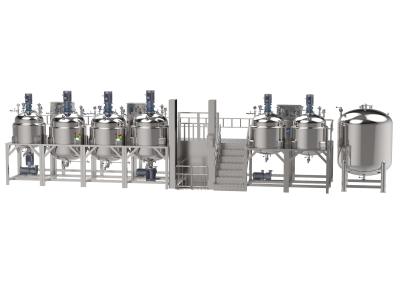 China Hydraulic Lifting Vacuum Emulsifier Homogenizer 316/304 Stainless Steel Material for sale