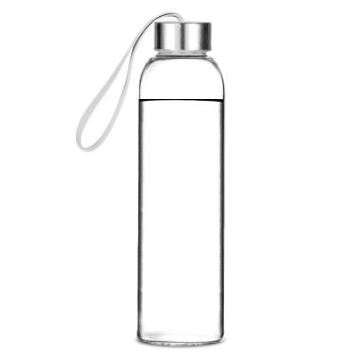 China Beverage Sale 300ml 500ml Sports Drinking Glass Water Bottle With Cloth Sleeve Pouch for sale