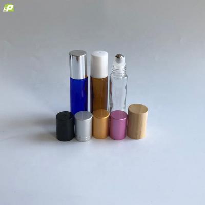 China Personal Care 5ml 10ml 15ml Deodorant Roll On Glass Perfume Bottle For Essential Oil Clear Amber Cobalt Blue for sale