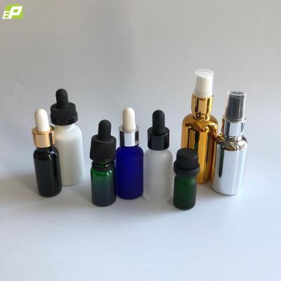 China Personal Care 5ml 10ml 15ml 20ml 30ml 50ml 0.5oz 1/3oz 1/6oz 1oz Tincture Glass Bottle With Eye Dropper For Essential Oil for sale