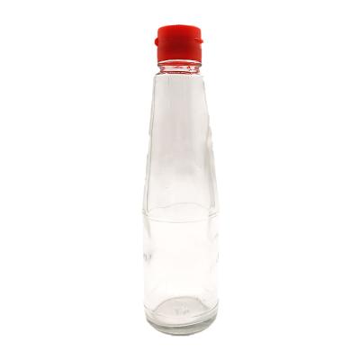 China Hot Sauce Bottle 150ml Chili Sauce Glass Bottle , Hot Sauce Glass Bottle With Plastic Lid for sale