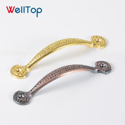 China Factory Manufacture Modern Industrial Gold Plated Zinc Sideboard Door Handle Pull VT-01.060 for sale