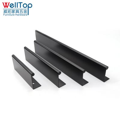 China 2020 Modern Simple New Type Aluminum Alloy Edge Door Handle Cabinet Pull Hidden Cabinet Handle VT-01.072 for sale