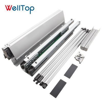 China Modern Kitchen Telescopic Rail Slide Drawer Push To Open Soft Close For Furniture Fittings VT-15.015 for sale