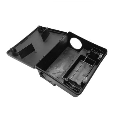 China Disposable Black Rodent Bait Station Rat Poison Bait Box For Mouse Trap for sale