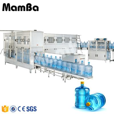 China Full Automatic Beverage PET Bottle Filling 20 Liter 19 Liter Bottle 5 Gallon Water Filling Machine Line for sale