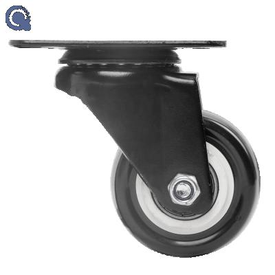 China 75mm Flat Free Caster Wheels 3 Inch Light Duty Wholesale Furniture Caster TPR Lockable Caster Wheels for sale