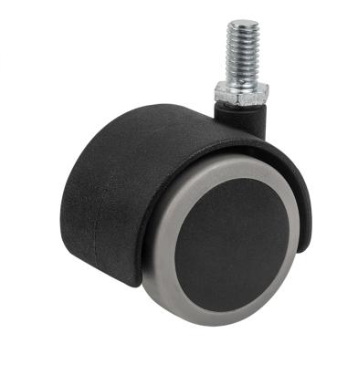 China 1.5 Inch 40mm Traditional Furniture Casters With PU Stroke Panel Wire Stem Chair Brake Cylinder for sale