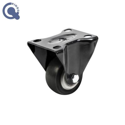 China Hot Sales 1.5 Inch 40mm Flat Free Caster Wheel Industrial Caster With Plate Swivel PP Industrial Equipment Wheels for sale