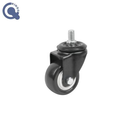 China 2 Inch 50mm Modern Furniture Casters With PU Stroke Panel Wire Stem Chair Brake Cylinder for sale