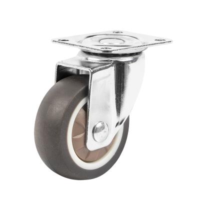 China Contemporary 25mm 1 Inch Chrome Caster For Furniture Chair Trolley Fixed And Swivel To Braking Small Wheels Avaidable for sale